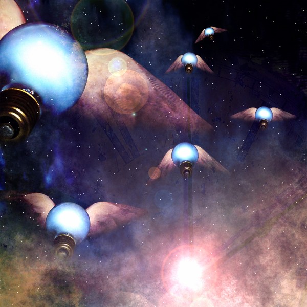 Winged Light Bulbs by Bruce Rolff
